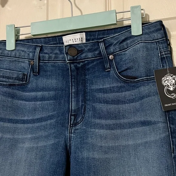 NWT $189 PARKER SMITH | Whiskered Faded Split Calf Jeans - Picture 4 of 16